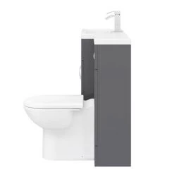 Apollo2 1100mm Gloss Grey Combination Furniture Pack (Excludes Pan + Cistern) 13 Apollo2 1100mm Gloss Grey Combination Furniture Pack (Excludes Pan + Cistern) -Cloakroom Suites Shop AP1100G D5 460