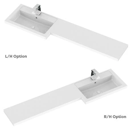 Apollo2 1500 Gloss Grey Combination Furniture Pack (excl. Pan + Cistern) w. Matt Black Handles 4 Apollo2 1500 Gloss Grey Combination Furniture Pack (excl. Pan + Cistern) w. Matt Black Handles - Image 2