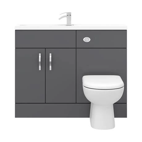 Apollo2 1100mm Gloss Grey Slimline Combination Furniture Pack (Excludes Pan + Cistern) 7 Apollo2 1100mm Gloss Grey Slimline Combination Furniture Pack (Excludes Pan + Cistern) - Image 5