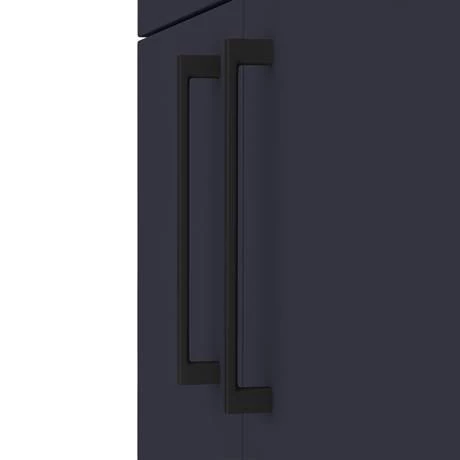 Arezzo 1000 Matt Blue Semi-Recessed Round Combination Vanity Unit (Matt Black Flush & Handles) 4 Arezzo 1000 Matt Blue Semi-Recessed Round Combination Vanity Unit (Matt Black Flush & Handles) - Image 2