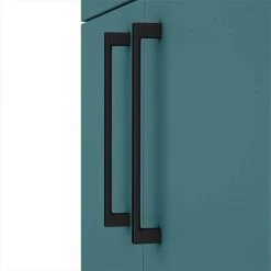 Arezzo 1000 Matt Green Combination Furniture Pack (Matt Black Flush & Handles) -Cloakroom Suites Shop AZ10LGNMB d2 460