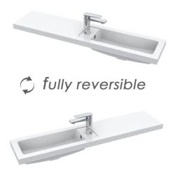 Arezzo 1100 Matt Blue Slimline Combination Vanity Unit (Chrome Flush & Handles) 12 Arezzo 1100 Matt Blue Slimline Combination Vanity Unit (Chrome Flush & Handles) -Cloakroom Suites Shop AZ11BCHSL N D5 460