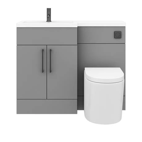 Arezzo 1100 Matt Grey Combination Furniture Pack (Matt Black Flush & Handles) 8 Arezzo 1100 Matt Grey Combination Furniture Pack (Matt Black Flush & Handles) - Image 6