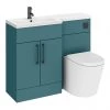 Arezzo 1100 Matt Green Combination Furniture Pack (Matt Black Flush & Handles) 1 Arezzo 1100 Matt Green Combination Furniture Pack (Matt Black Flush & Handles) -Cloakroom Suites Shop AZ11LGNMB p