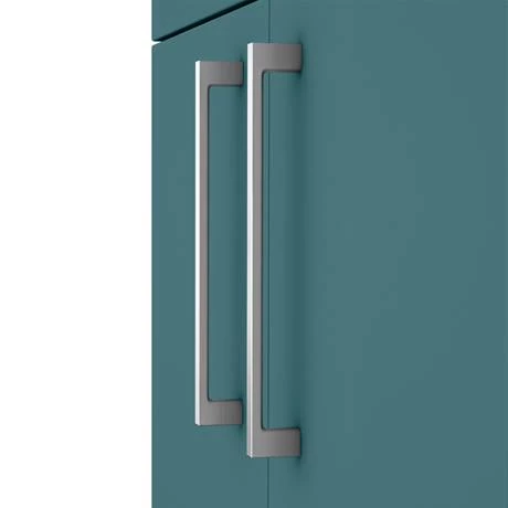 Arezzo 1100 Matt Green Semi-Recessed Round Combination Vanity Unit (Chrome Flush & Handles) 4 Arezzo 1100 Matt Green Semi-Recessed Round Combination Vanity Unit (Chrome Flush & Handles) - Image 2