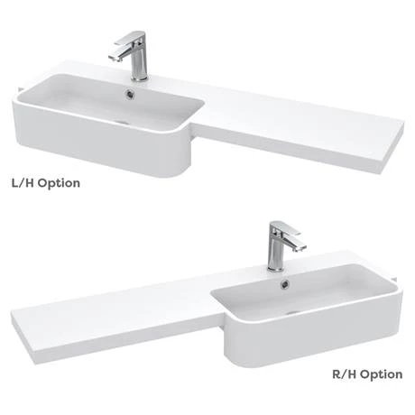 Arezzo 1100 Matt Green Semi-Recessed Round Combination Vanity Unit (Chrome Flush & Handles) 7 Arezzo 1100 Matt Green Semi-Recessed Round Combination Vanity Unit (Chrome Flush & Handles) - Image 5