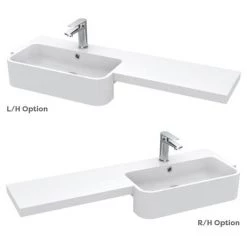 Arezzo 1100 Matt Green Semi-Recessed Round Combination Vanity Unit (Matt Black Flush & Handles) 12 Arezzo 1100 Matt Green Semi-Recessed Round Combination Vanity Unit (Matt Black Flush & Handles) -Cloakroom Suites Shop AZ11TGMB n d5 460