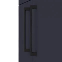 Arezzo Blue Floor Standing Vanity Unit, Tall Cabinet + Toilet Pack with Black Handles 11 Arezzo Blue Floor Standing Vanity Unit, Tall Cabinet + Toilet Pack with Black Handles -Cloakroom Suites Shop AZBBKFSP1 n d3 460