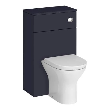 Arezzo Blue Wall Hung Sink Vanity Unit + Toilet Package with Brass Handle 7 Arezzo Blue Wall Hung Sink Vanity Unit + Toilet Package with Brass Handle - Image 5