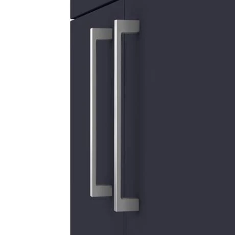 Arezzo Blue Floor Standing Vanity Unit, Tall Cabinet + Toilet Pack with Chrome Handles 6 Arezzo Blue Floor Standing Vanity Unit, Tall Cabinet + Toilet Pack with Chrome Handles - Image 4