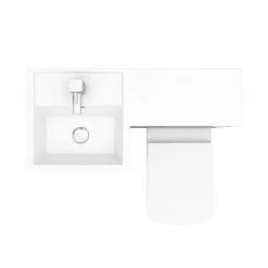 Arezzo 900mm Gloss White Combination Bathroom Suite Unit (inc. Cistern + Square Toilet) 13 Arezzo 900mm Gloss White Combination Bathroom Suite Unit (inc. Cistern + Square Toilet) -Cloakroom Suites Shop AZCBS9 d1 n 460