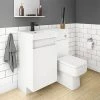 Arezzo 900mm Gloss White Combination Bathroom Suite Unit (inc. Cistern + Square Toilet) 2 Arezzo 900mm Gloss White Combination Bathroom Suite Unit (inc. Cistern + Square Toilet) -Cloakroom Suites Shop AZCBS9 prod