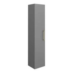 Arezzo Grey Floor Standing Vanity Unit, Tall Cabinet + Toilet Pack with Brass Handles 12 Arezzo Grey Floor Standing Vanity Unit, Tall Cabinet + Toilet Pack with Brass Handles -Cloakroom Suites Shop AZGBRFSP1 nd6 460