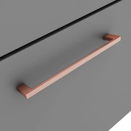 Arezzo Grey Wall Hung Sink Vanity Unit + Toilet Package with Rose Gold Handle 6 Arezzo Grey Wall Hung Sink Vanity Unit + Toilet Package with Rose Gold Handle - Image 4