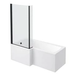 Arezzo L-Shaped Shower Bath Suite - 1700mm with Blue Vanity Unit + Square Toilet 10 Arezzo L-Shaped Shower Bath Suite - 1700mm with Blue Vanity Unit + Square Toilet -Cloakroom Suites Shop AZLBSBB d2 460