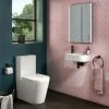 Arezzo Round Cloakroom Suite (Toilet + Basin) 2 Arezzo Round Cloakroom Suite (Toilet + Basin) -Cloakroom Suites Shop AZRDCS p