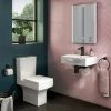 Arezzo Square Cloakroom Suite (Toilet + Basin) -Cloakroom Suites Shop AZSQCS p