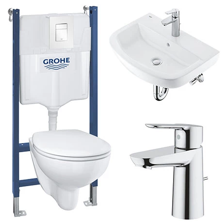 Grohe Solido Bau/Skate COMPLETE Wall Hung Bathroom Suite 3 Grohe Solido Bau/Skate COMPLETE Wall Hung Bathroom Suite