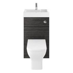 Brooklyn 500mm Hacienda Black 2-In-1 Combined Wash Basin & Toilet 9 Brooklyn 500mm Hacienda Black 2-In-1 Combined Wash Basin & Toilet -Cloakroom Suites Shop BCOMBLK d1 460