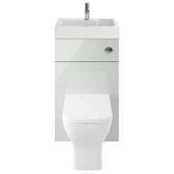 Brooklyn 500mm Grey Mist 2-In-1 Combined Wash Basin & Toilet 8 Brooklyn 500mm Grey Mist 2-In-1 Combined Wash Basin & Toilet -Cloakroom Suites Shop BCOMGM d2 460