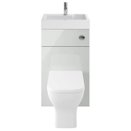 Brooklyn 500mm Grey Mist 2-In-1 Combined Wash Basin & Toilet 5 Brooklyn 500mm Grey Mist 2-In-1 Combined Wash Basin & Toilet - Image 3