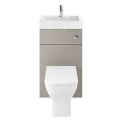 Brooklyn 500mm Stone Grey 2-In-1 Combined Wash Basin & Toilet 10 Brooklyn 500mm Stone Grey 2-In-1 Combined Wash Basin & Toilet -Cloakroom Suites Shop BCOMSTO detail1 460
