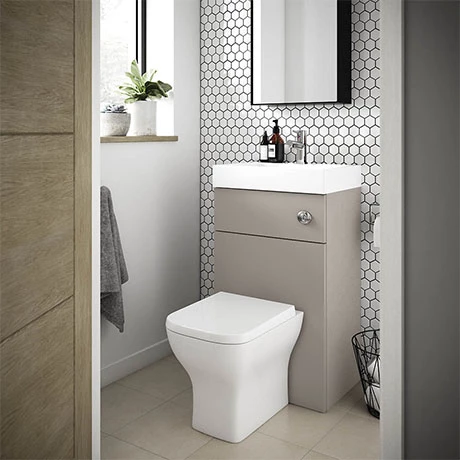 Brooklyn 500mm Stone Grey 2-In-1 Combined Wash Basin & Toilet 3 Brooklyn 500mm Stone Grey 2-In-1 Combined Wash Basin & Toilet