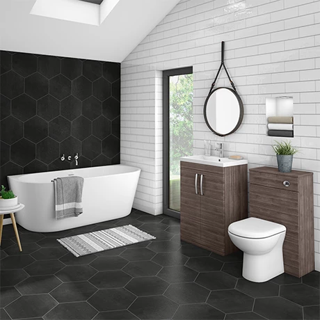 Brooklyn Grey Avola BTW Free Standing Bath Suite 3 Brooklyn Grey Avola BTW Free Standing Bath Suite