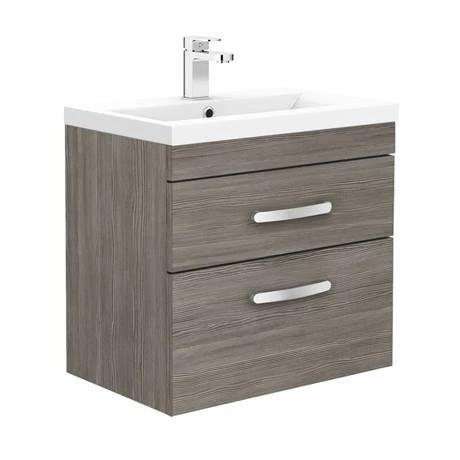 Brooklyn Grey Avola Cloakroom Suite (Wall Hung Vanity + Toilet) 4 Brooklyn Grey Avola Cloakroom Suite (Wall Hung Vanity + Toilet) - Image 2