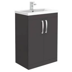 Brooklyn Gloss Grey L Shaped Bath Suite (with Vanity + Tall Cabinet) 11 Brooklyn Gloss Grey L Shaped Bath Suite (with Vanity + Tall Cabinet) -Cloakroom Suites Shop BGGVT d4 460