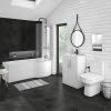 Brooklyn Gloss White Bathroom Suite + B Shaped Bath -Cloakroom Suites Shop BGWBS np