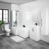Brooklyn Gloss White L Shaped Bath Suite (with Vanity + Tall Cabinet) 1 Brooklyn Gloss White L Shaped Bath Suite (with Vanity + Tall Cabinet) -Cloakroom Suites Shop BGWVT p