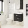 Brooklyn Black Cloakroom Suite (Wall Hung Vanity + Toilet) -Cloakroom Suites Shop BHB5CS p