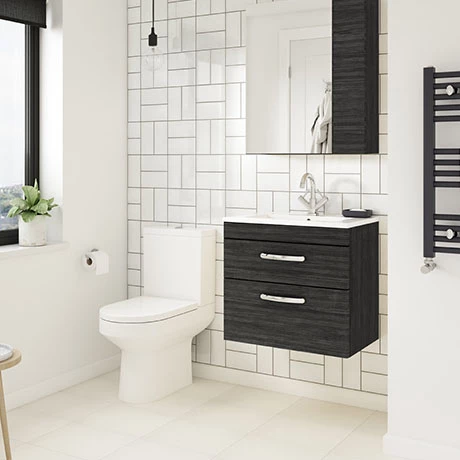 Brooklyn Black Cloakroom Suite (Wall Hung Vanity + Toilet) 3 Brooklyn Black Cloakroom Suite (Wall Hung Vanity + Toilet)