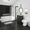 Brooklyn Black Bathroom Suite + B Shaped Bath 2 Brooklyn Black Bathroom Suite + B Shaped Bath -Cloakroom Suites Shop BHBBS p