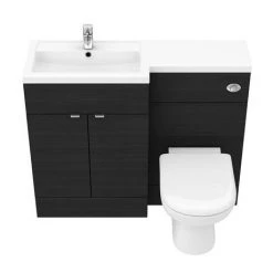 Brooklyn Black 1100mm Combination Furniture Pack -Cloakroom Suites Shop BK1100BLK D2 460