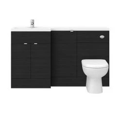 Brooklyn Black 1500mm Combination Furniture Pack 11 Brooklyn Black 1500mm Combination Furniture Pack -Cloakroom Suites Shop BK1500BLK D3 460