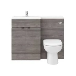 Brooklyn Grey Avola 1100mm Combination Furniture Pack 12 Brooklyn Grey Avola 1100mm Combination Furniture Pack -Cloakroom Suites Shop BKGRY1100 D4 460