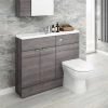 Brooklyn 1100mm Grey Avola Slimline Combination Furniture Pack 1 Brooklyn 1100mm Grey Avola Slimline Combination Furniture Pack -Cloakroom Suites Shop BKS1100GRY p