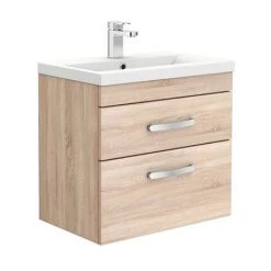 Brooklyn Natural Oak Cloakroom Suite (Wall Hung Vanity + Toilet) 9 Brooklyn Natural Oak Cloakroom Suite (Wall Hung Vanity + Toilet) -Cloakroom Suites Shop BNO5C d1 460
