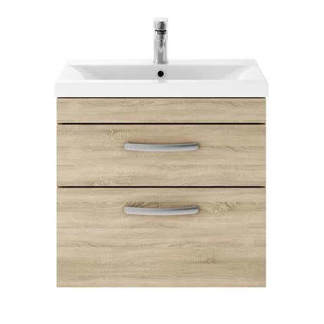 Brooklyn Natural Oak Cloakroom Suite (Wall Hung Vanity + Toilet) 5 Brooklyn Natural Oak Cloakroom Suite (Wall Hung Vanity + Toilet) - Image 3