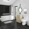 Brooklyn Natural Oak Bathroom Suite + B-Shaped Bath 2 Brooklyn Natural Oak Bathroom Suite + B-Shaped Bath -Cloakroom Suites Shop BNOKBS p