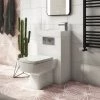 Brooklyn White Gloss Combined Two-In-One Wash Basin, Toilet & Flush Plate (500mm wide x 300mm) 1 Brooklyn White Gloss Combined Two-In-One Wash Basin, Toilet & Flush Plate (500mm wide x 300mm) -Cloakroom Suites Shop BRKCOMBWC nw prod