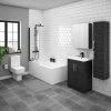 Brooklyn Black Bathroom Suite with Tall Cabinet 2 Brooklyn Black Bathroom Suite with Tall Cabinet -Cloakroom Suites Shop BTCBLK np