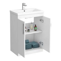 Brooklyn Gloss White Bathroom Suite with Tall Cabinet 10 Brooklyn Gloss White Bathroom Suite with Tall Cabinet -Cloakroom Suites Shop BTCWHT d2 460