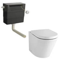 Brooklyn Grey Avola Modern Sink Vanity Unit + Toilet Package 13 Brooklyn Grey Avola Modern Sink Vanity Unit + Toilet Package -Cloakroom Suites Shop BWCGRY d5a 460