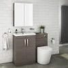 Brooklyn Grey Avola Modern Sink Vanity Unit + Toilet Package 1 Brooklyn Grey Avola Modern Sink Vanity Unit + Toilet Package -Cloakroom Suites Shop BWCGRY prod