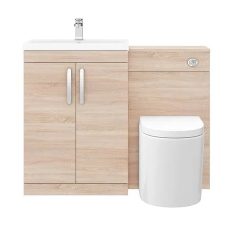 Brooklyn Natural Oak Modern Sink Vanity Unit + Toilet Package 8 Brooklyn Natural Oak Modern Sink Vanity Unit + Toilet Package - Image 6