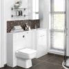 Brooklyn White Gloss 1500mm Wide Combination Furniture Pack 1 Brooklyn White Gloss 1500mm Wide Combination Furniture Pack -Cloakroom Suites Shop Brooklyn White Combination Furniture Pack 1500mm Wide p
