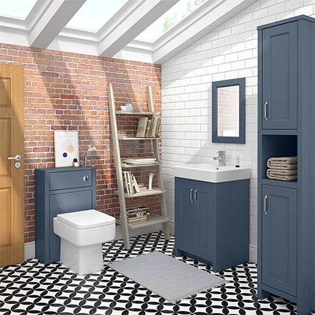 Chatsworth 3-Piece Traditional Blue Bathroom Suite 3 Chatsworth 3-Piece Traditional Blue Bathroom Suite